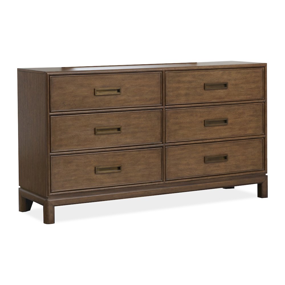 Ridgefield Russet Double Drawer Dresser. Picture 1