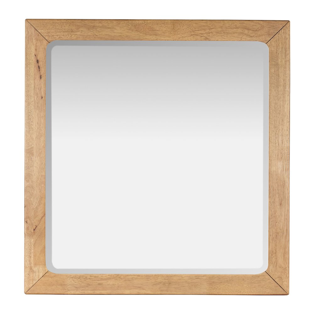 Davenport Rustic Caramel Double Drawer Dresser With Portrait Mirror. Picture 9