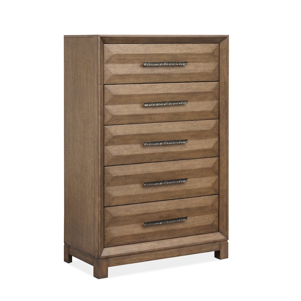 Callisto Bourbon Brown Drawer Chest. Picture 1