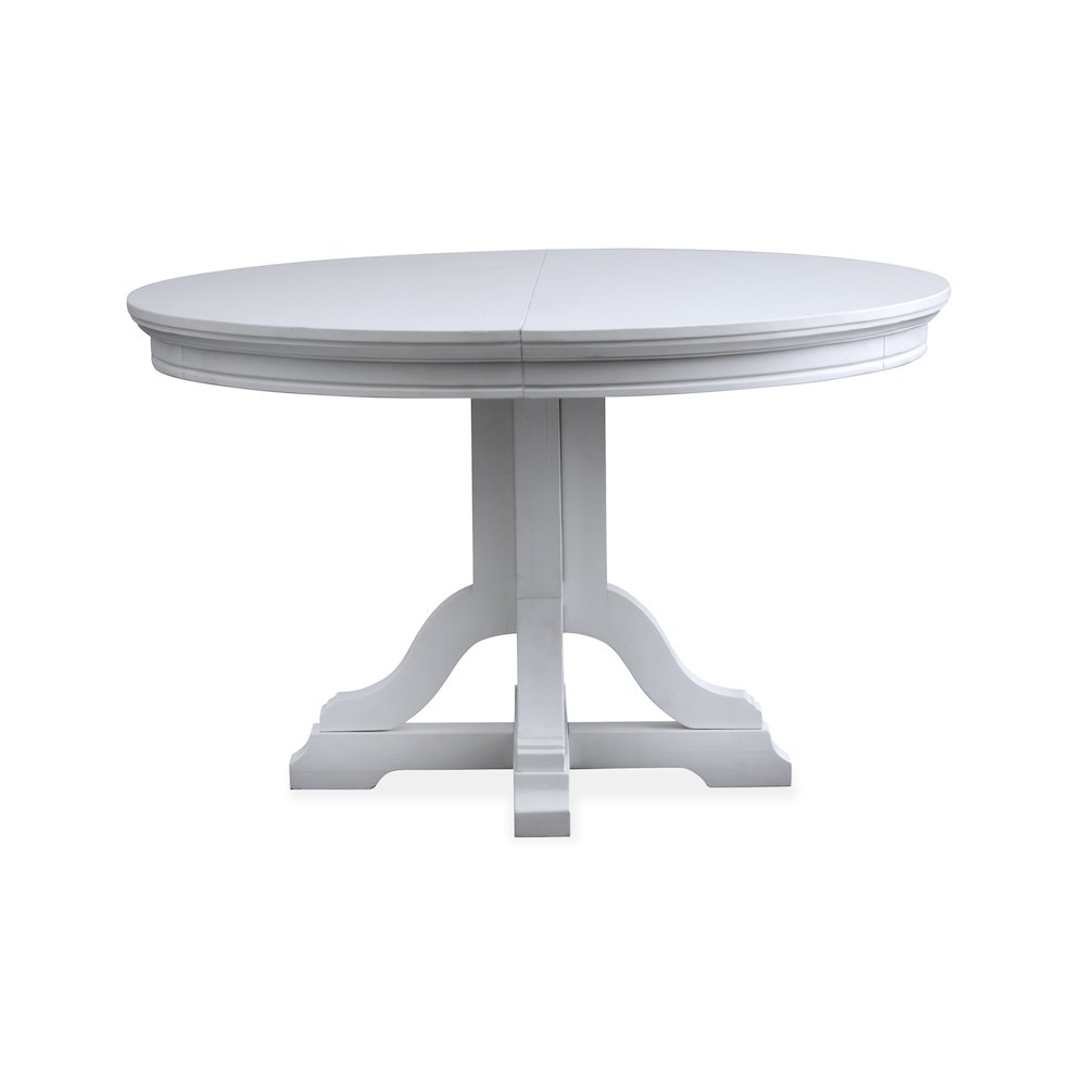 Charleston Harbor Gray Grey Extendable 48" Round Dining Table. Picture 3