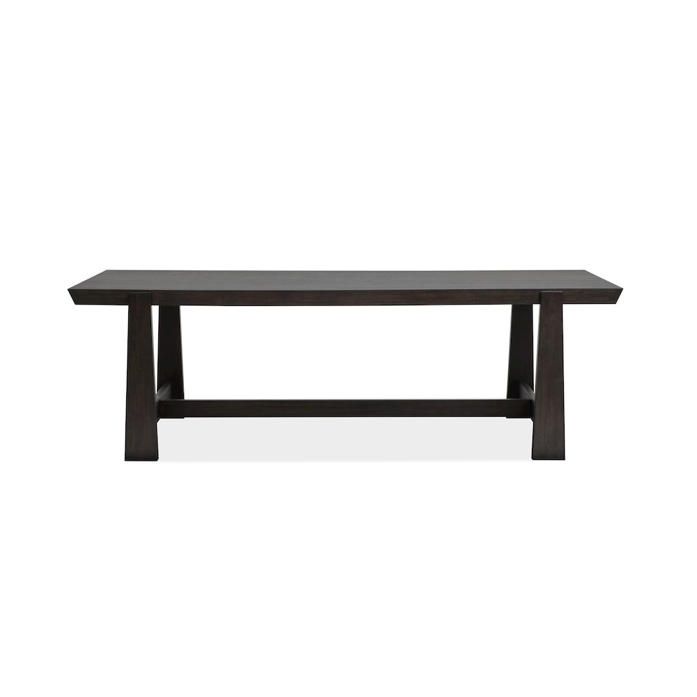 Tauren Coffee Bean Trestle Dining Table. Picture 2