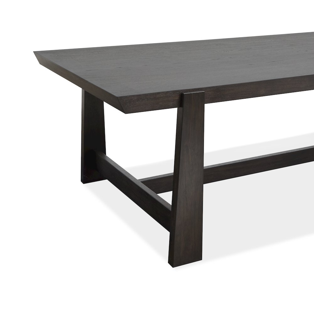 Tauren Coffee Bean Trestle Dining Table. Picture 6