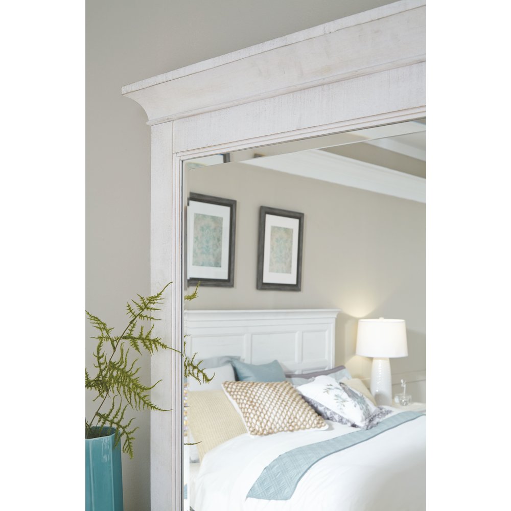 Heron Cove Chalk White And Dovetail Grey Drawer Dresser With Landscape Mirror. Picture 8