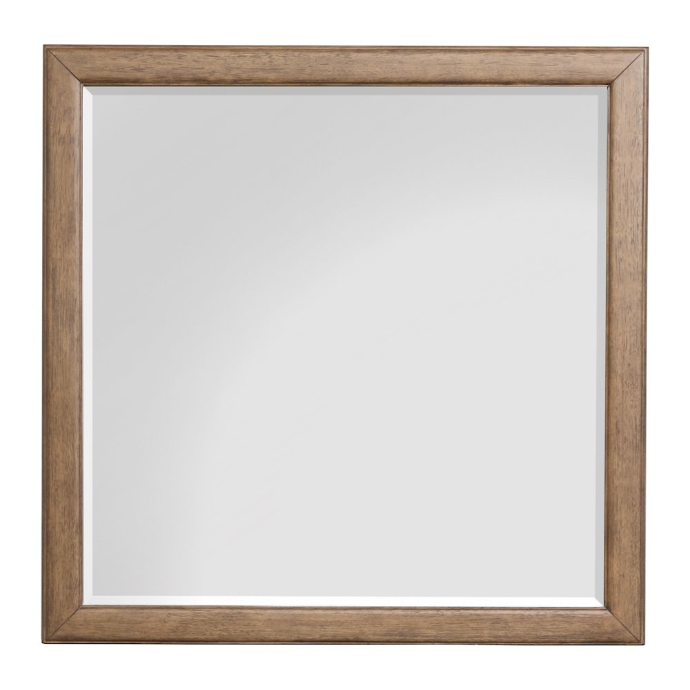 Ridgefield Russet Double Drawer Dresser With Landscape Mirror. Picture 7