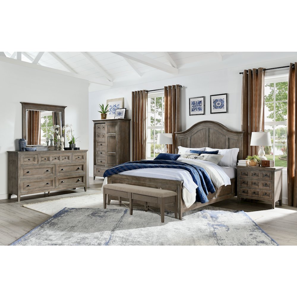 Paxton Place Dovetail Grey Door Chest. Picture 12