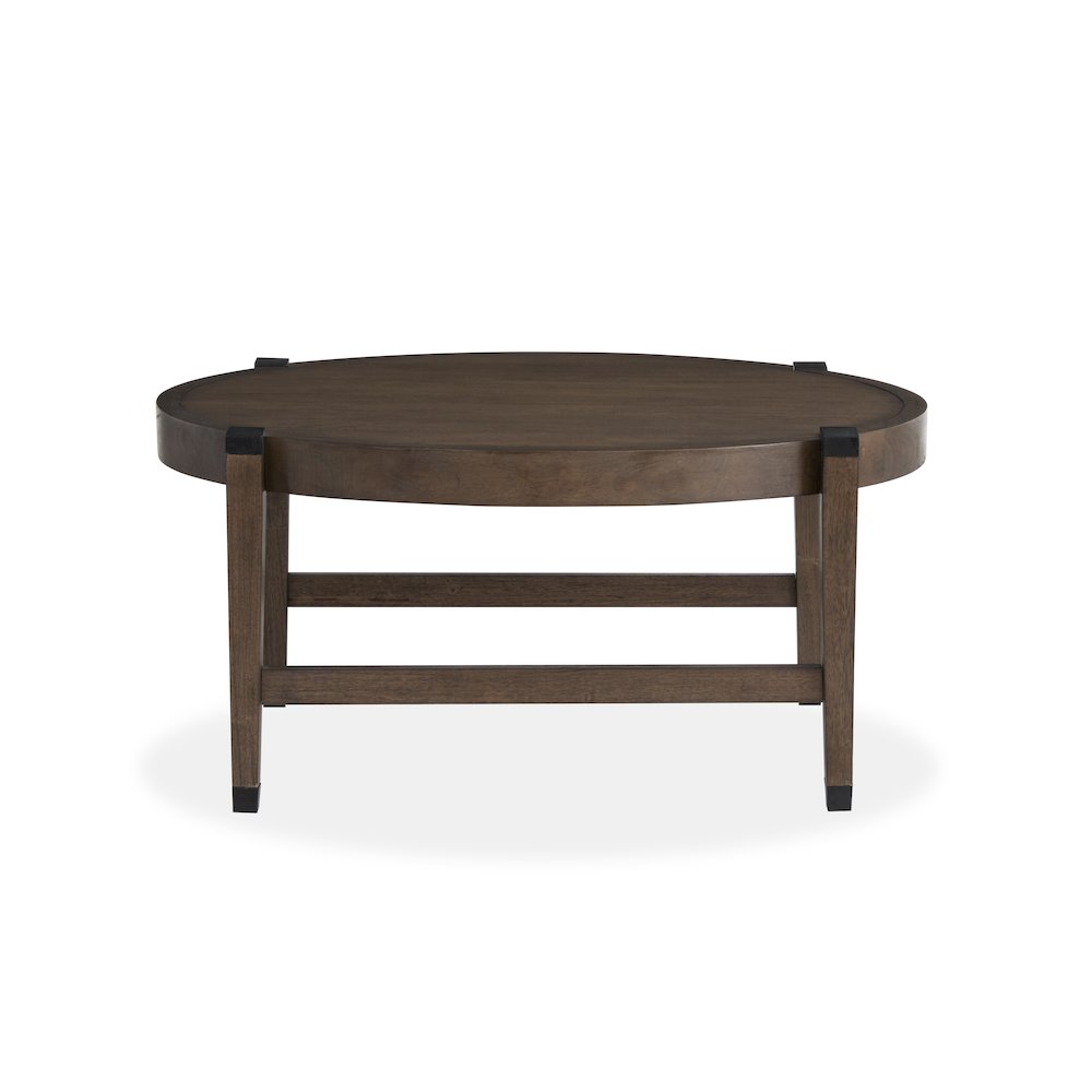 Kaysen Wallaby And Matte Black Round Cocktail Table. Picture 4