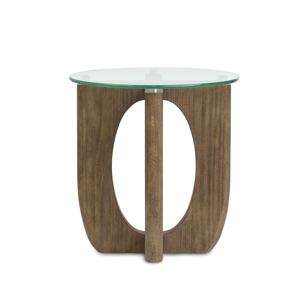 Lainey Almond Round End Table. Picture 4