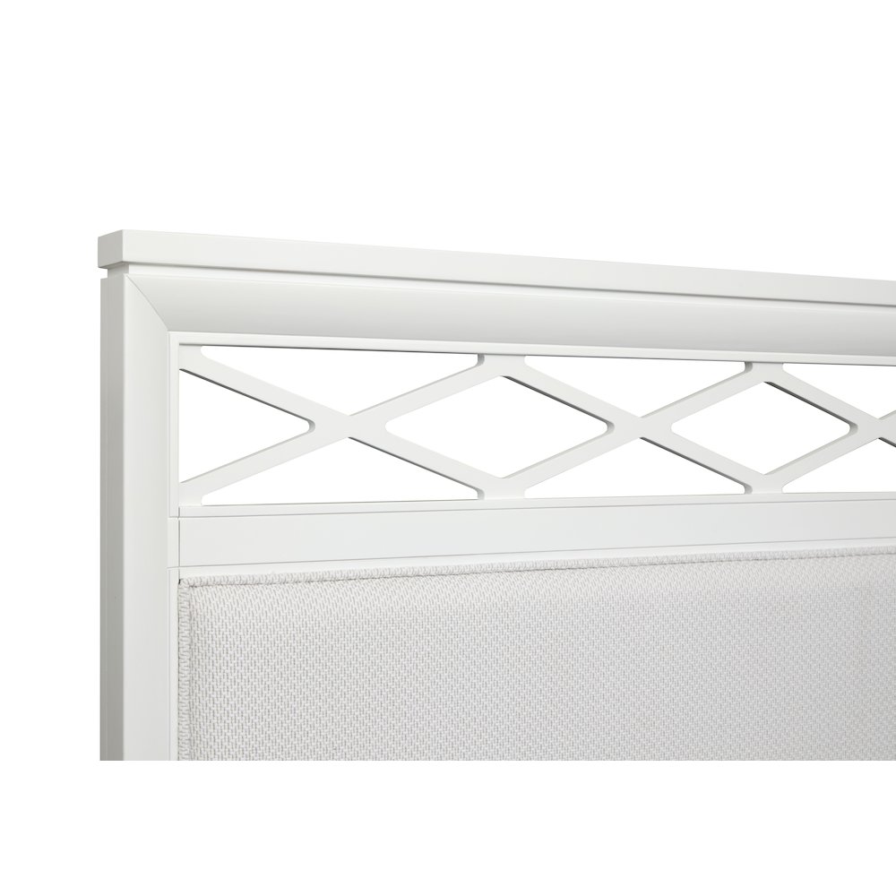 Springhouse Whisper White Queen Upholstered Panel Bed. Picture 4