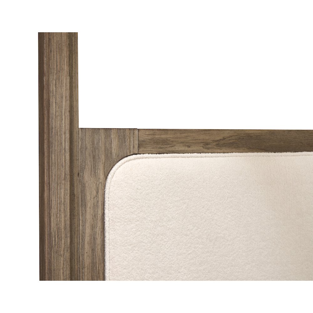 Westbourne Dark Umber Queen Upholstered Poster Bed. Picture 4