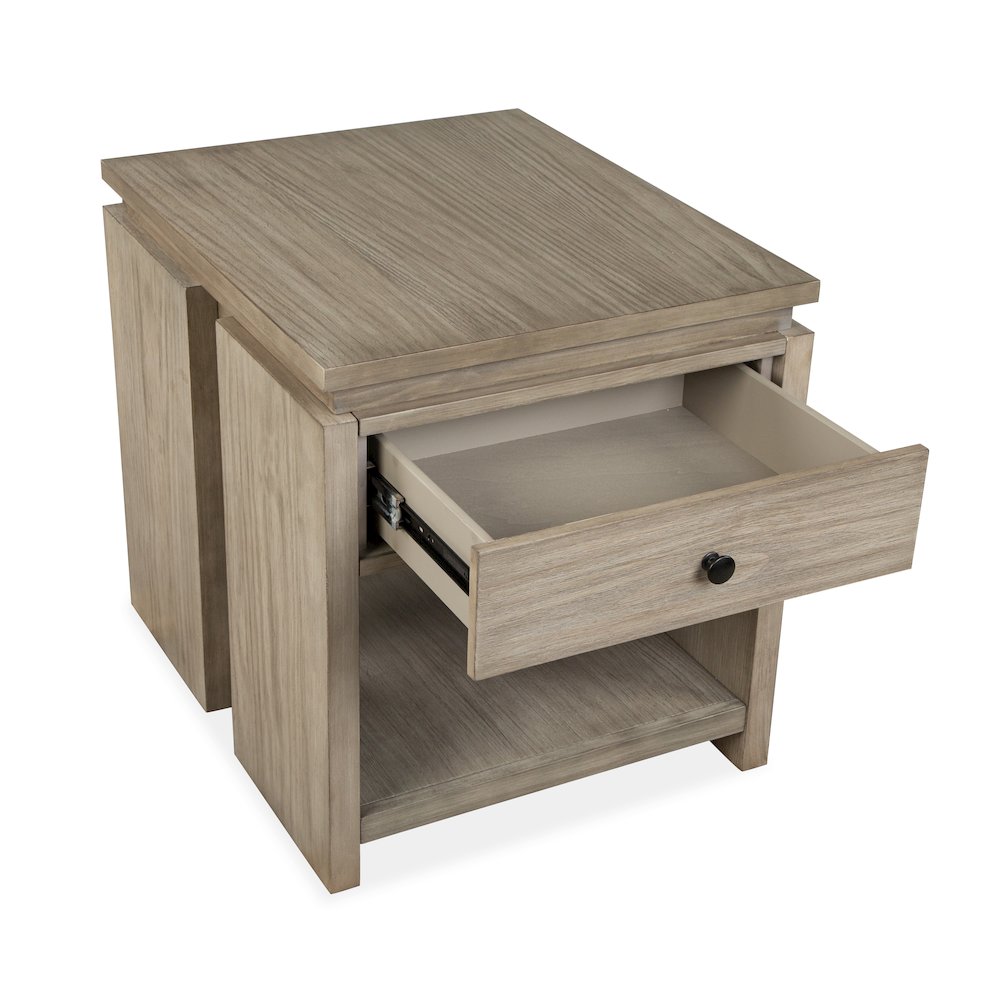 Conrad Stone Harbor Grey Rectangular End Table. Picture 7