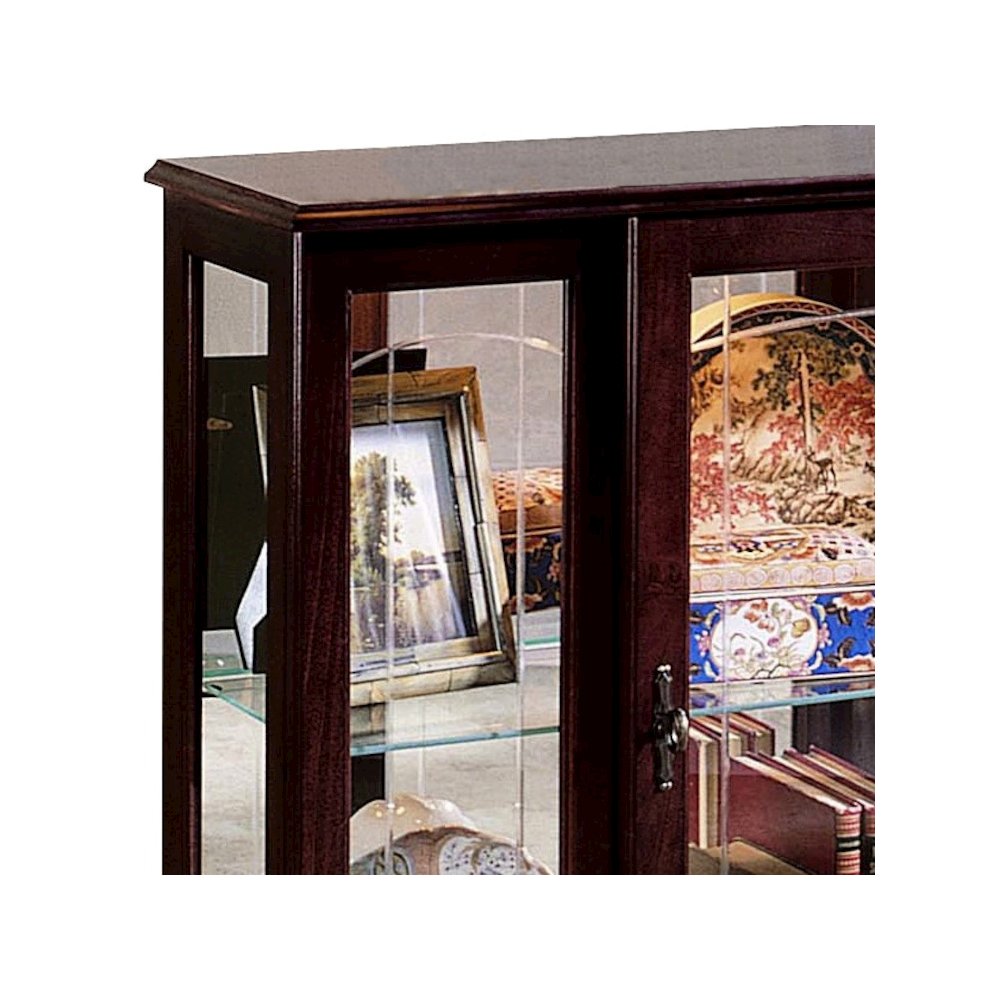 Pulaski Curios Cherry Brown Lighted 1 Shelf Console Display Cabinet. Picture 5