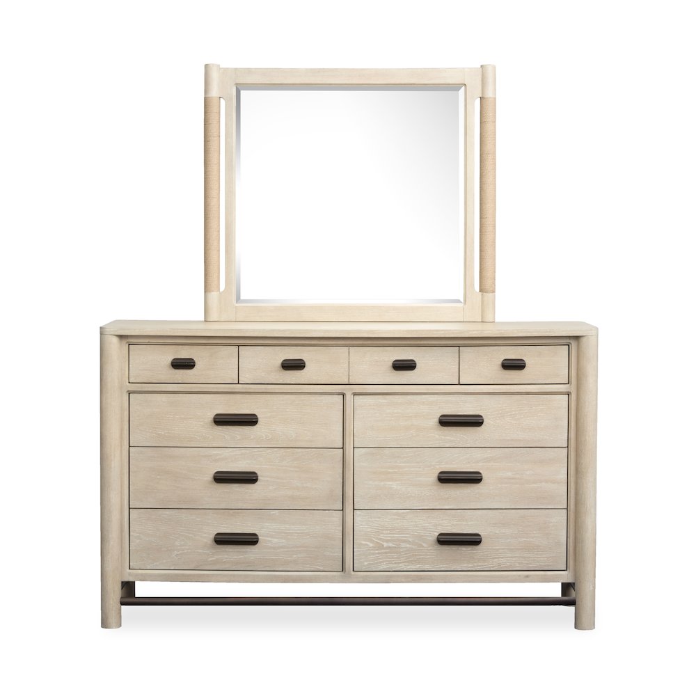 Sunset Cove Sanibel Brown Drawer Dresser With Landscape Mirror. Picture 2