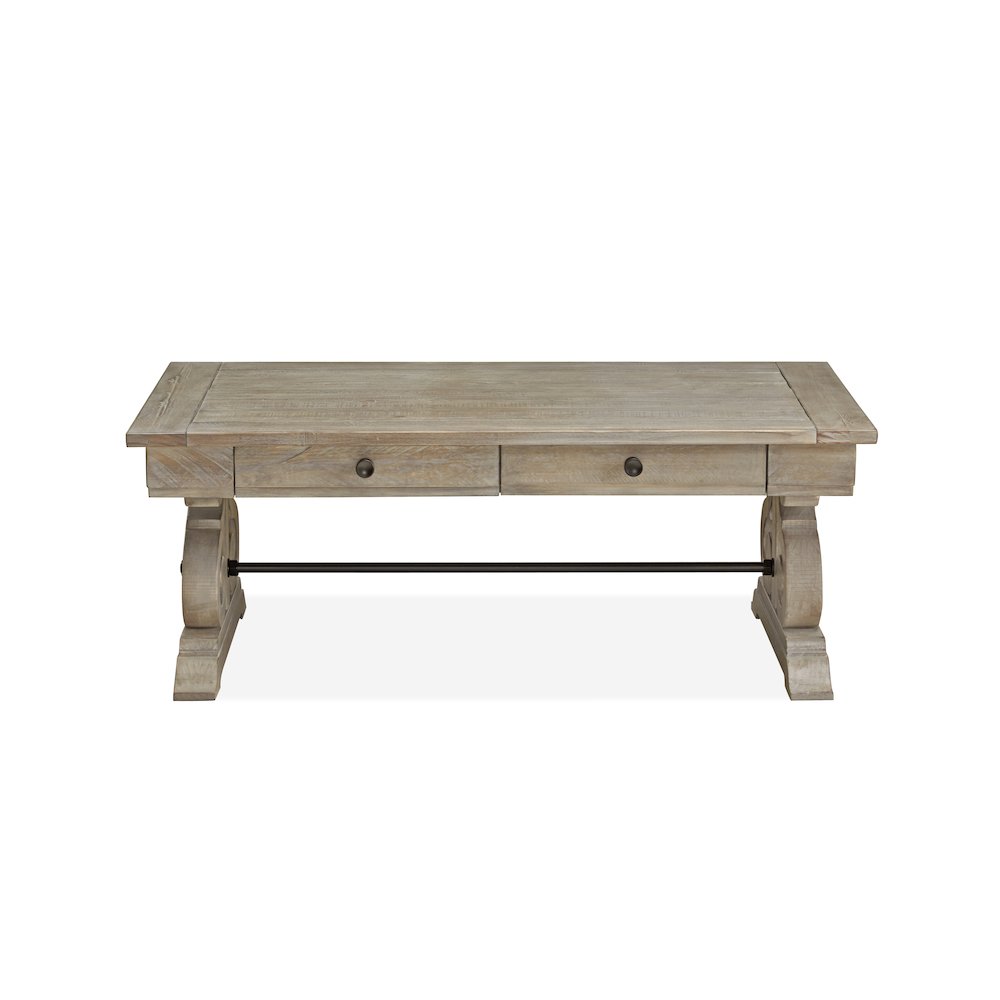Tinley Park Dove Tail Grey Rectangular Cocktail Table. Picture 2