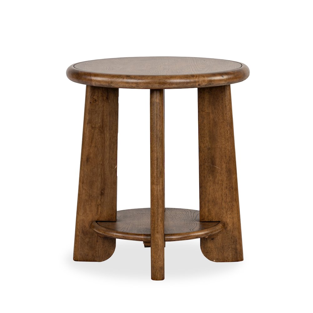 Tanner Tawny Brown Round End Table. Picture 3