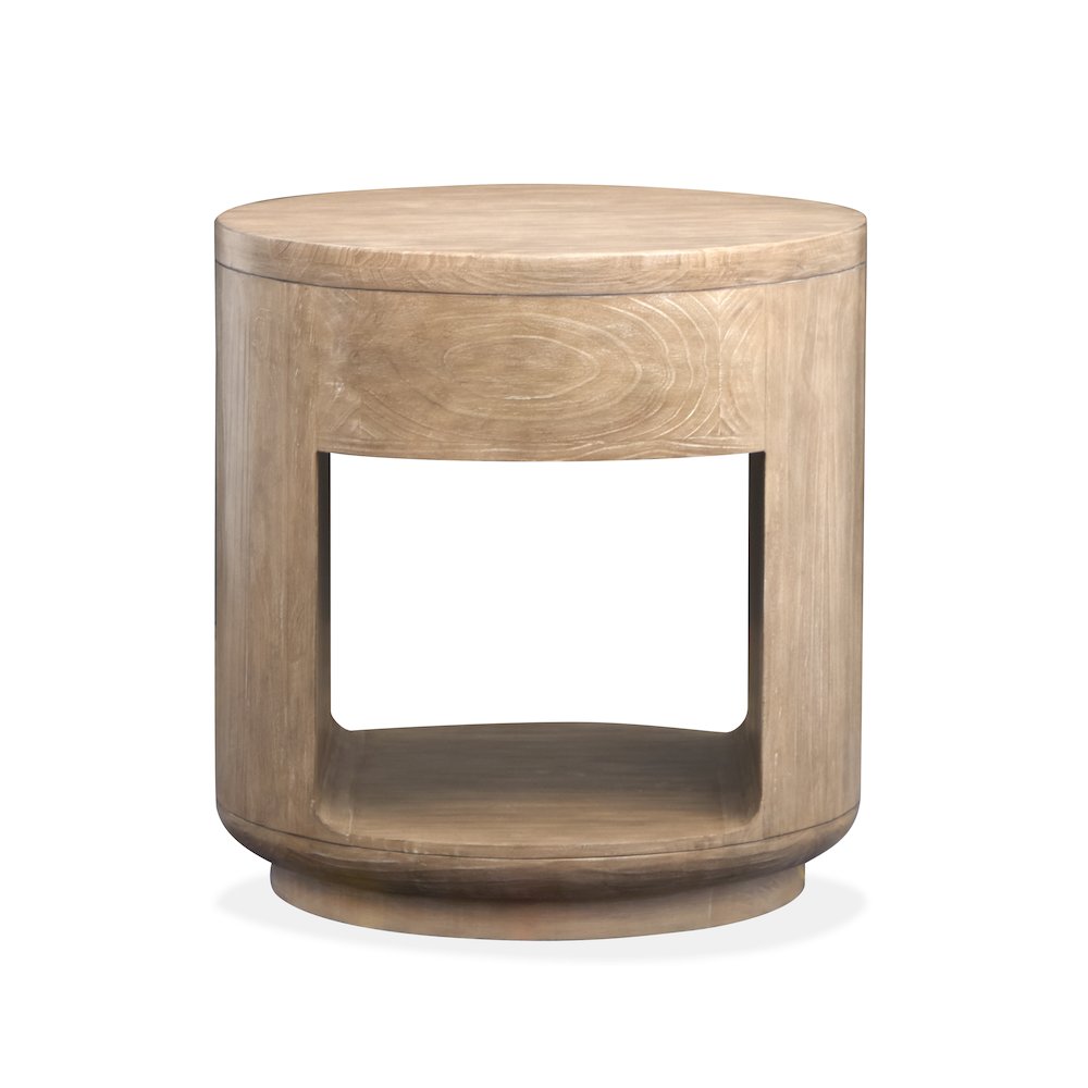 Sanford Chateau Brown Round End Table. Picture 6