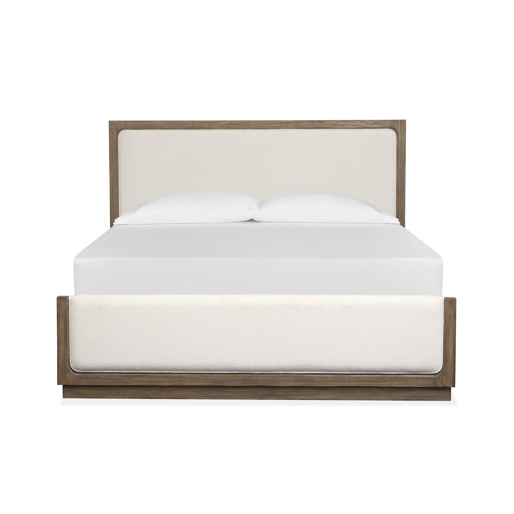 Westbourne Dark Umber Queen Upholstered Panel Bed. Picture 2