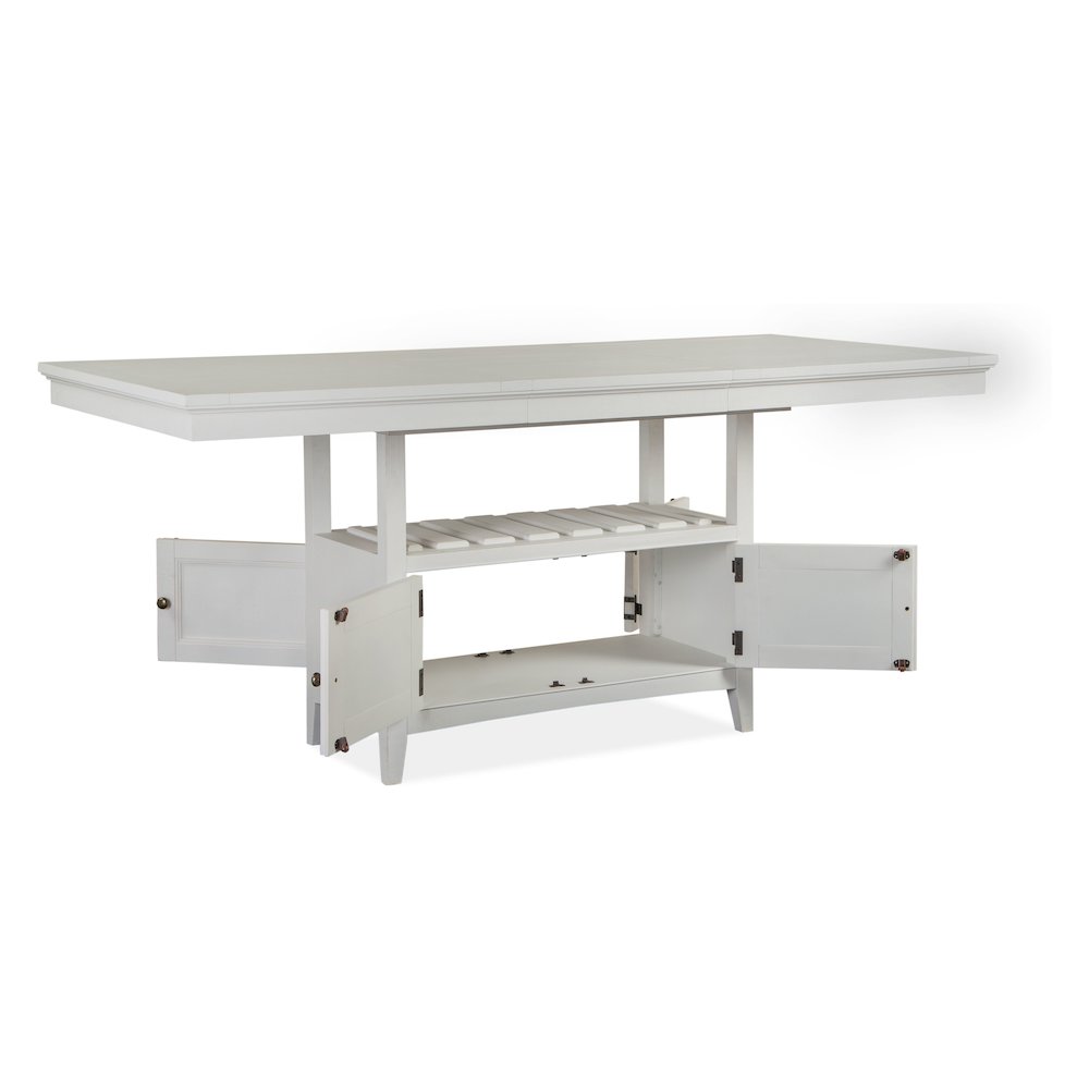 Heron Cove Chalk White And Dovetail Grey Extendable Counter Height Dining Table. Picture 8