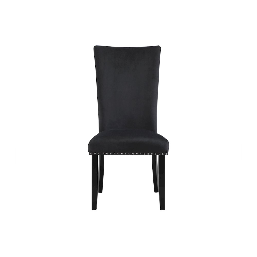 D03 Black Velvet Dining Chair. Picture 1