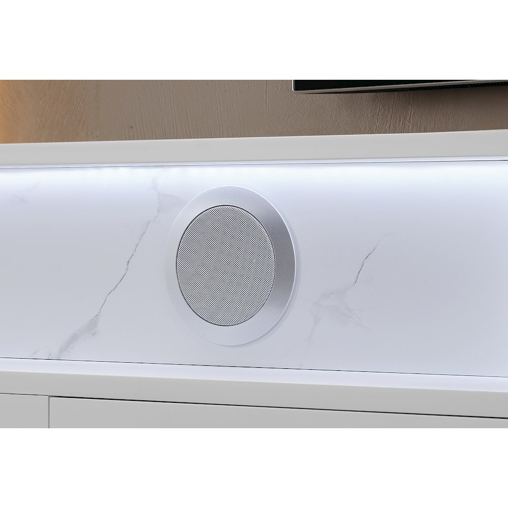 Kira White 87" Entertainment Unit With Bluetooth Speaker And Led. Picture 3