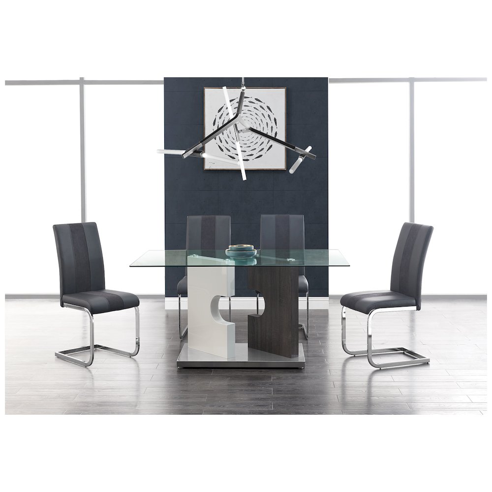 Contemporary Dining Table, Grey. Picture 4