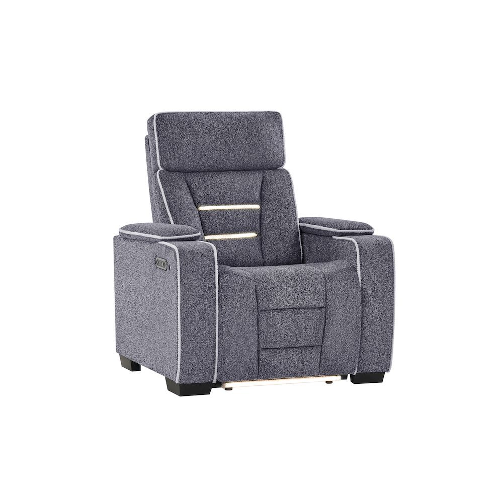 U1895 Grey P2 Recliner With Is And Led. Picture 2