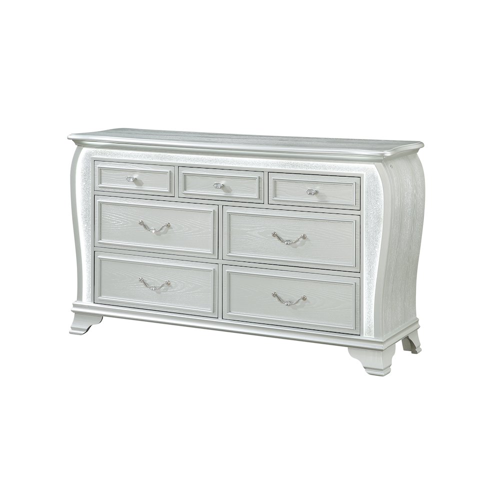 Aria Silver Dresser With Led. Picture 2