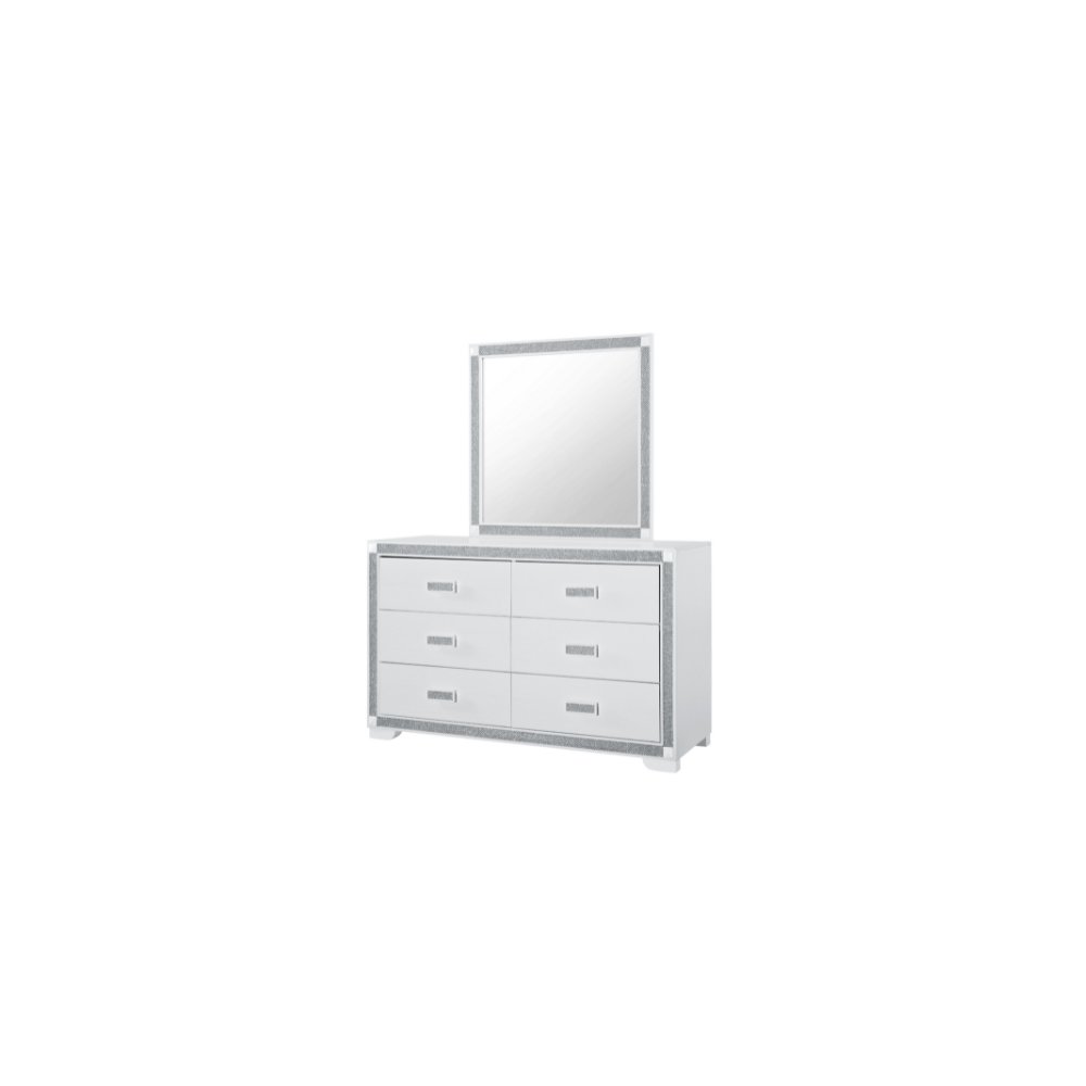 Soleil White Dresser. Picture 4