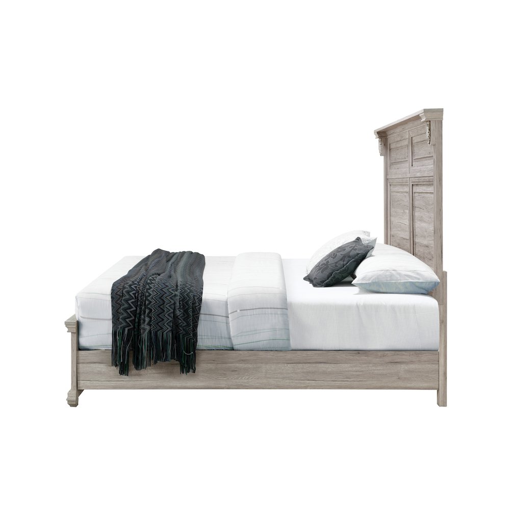 Contemporary Tatum Natural Full Bed No Storage, Natural. Picture 3