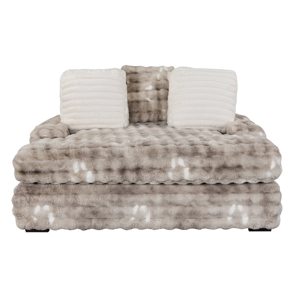 Contemporary Lounger Sofa With Usb, Grey. Picture 1