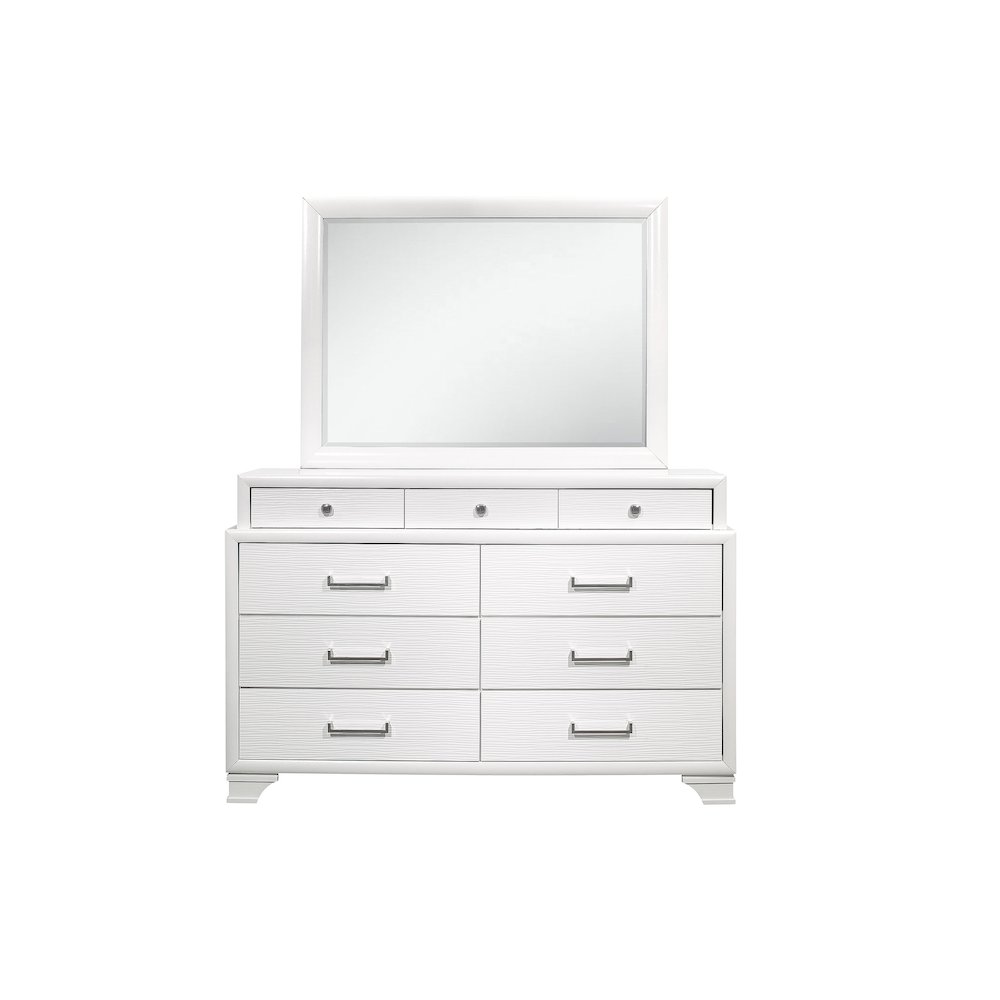 Transitional Glam Jordyn White Dresser, White. Picture 1