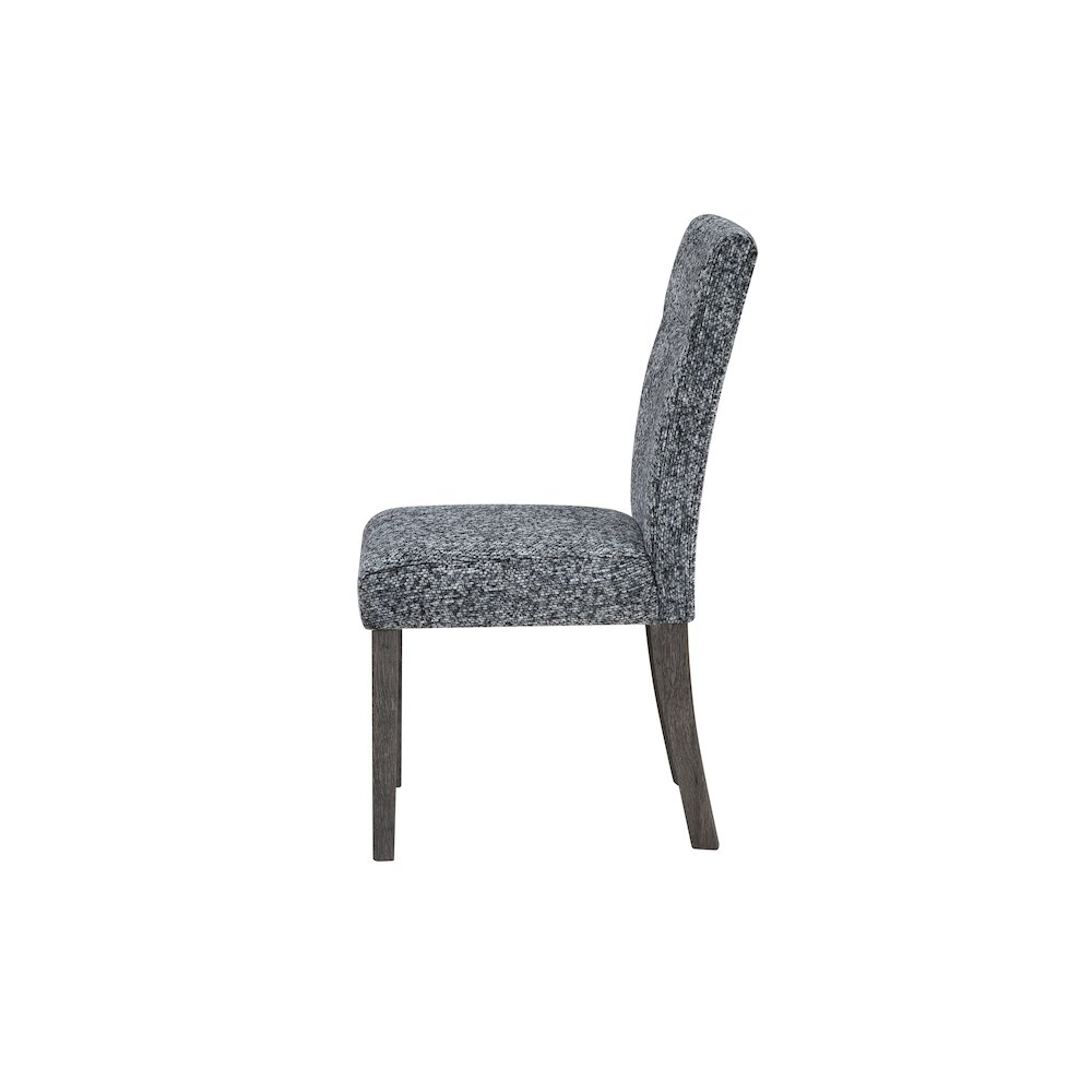 D86 Grey Dining Chair With Brown Legs. Picture 3