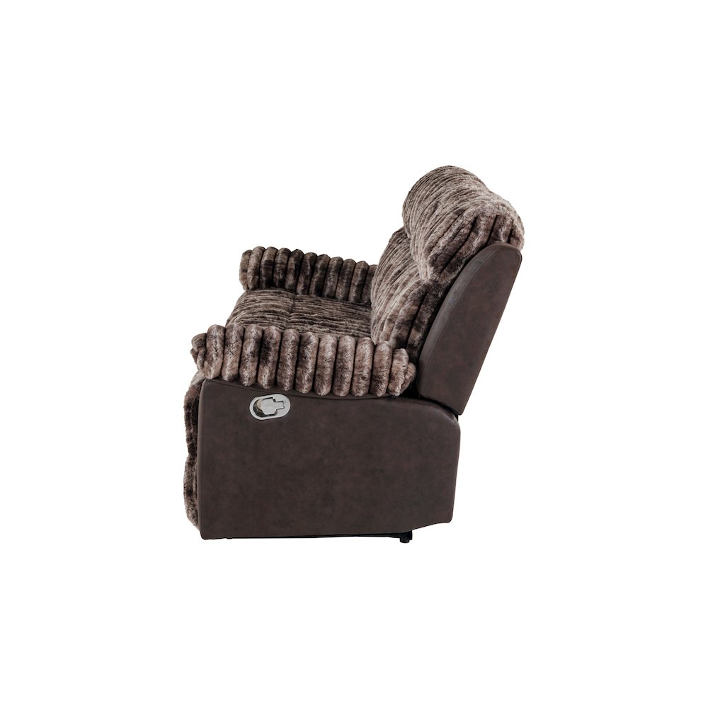 U6028 Brown Reclining Sofa. Picture 3