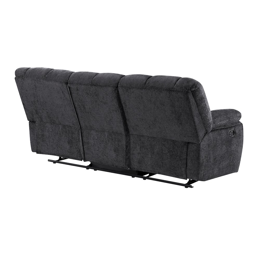 U6000 Black Reclining Sofa. Picture 4