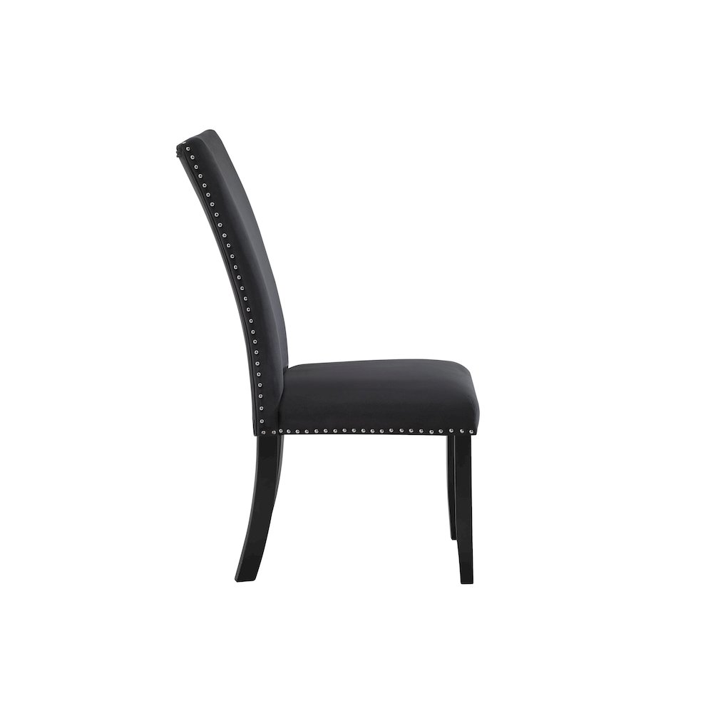Transitional Dining Chairs, Black. Picture 2