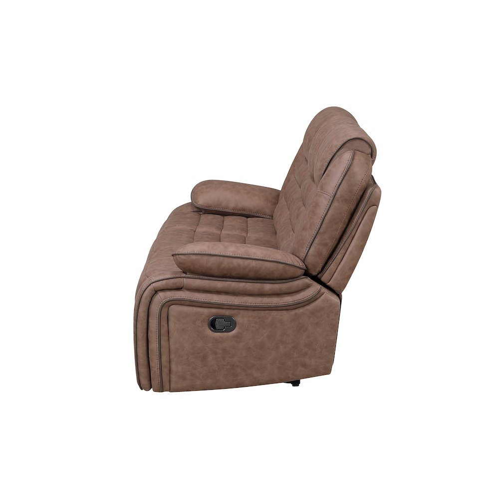 U2250 Brown Reclining Sofa. Picture 3