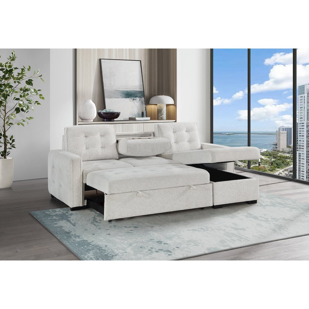 U0707 Chalk Reversible Sofa Bed. Picture 2