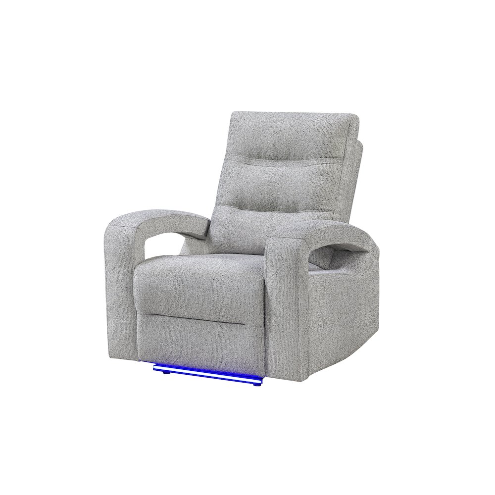 U6611 Grey 15 Power Recliner With Led. Picture 2