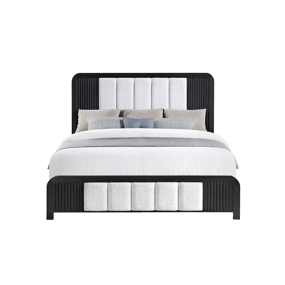 Beckett White/Black King Bed. Picture 1