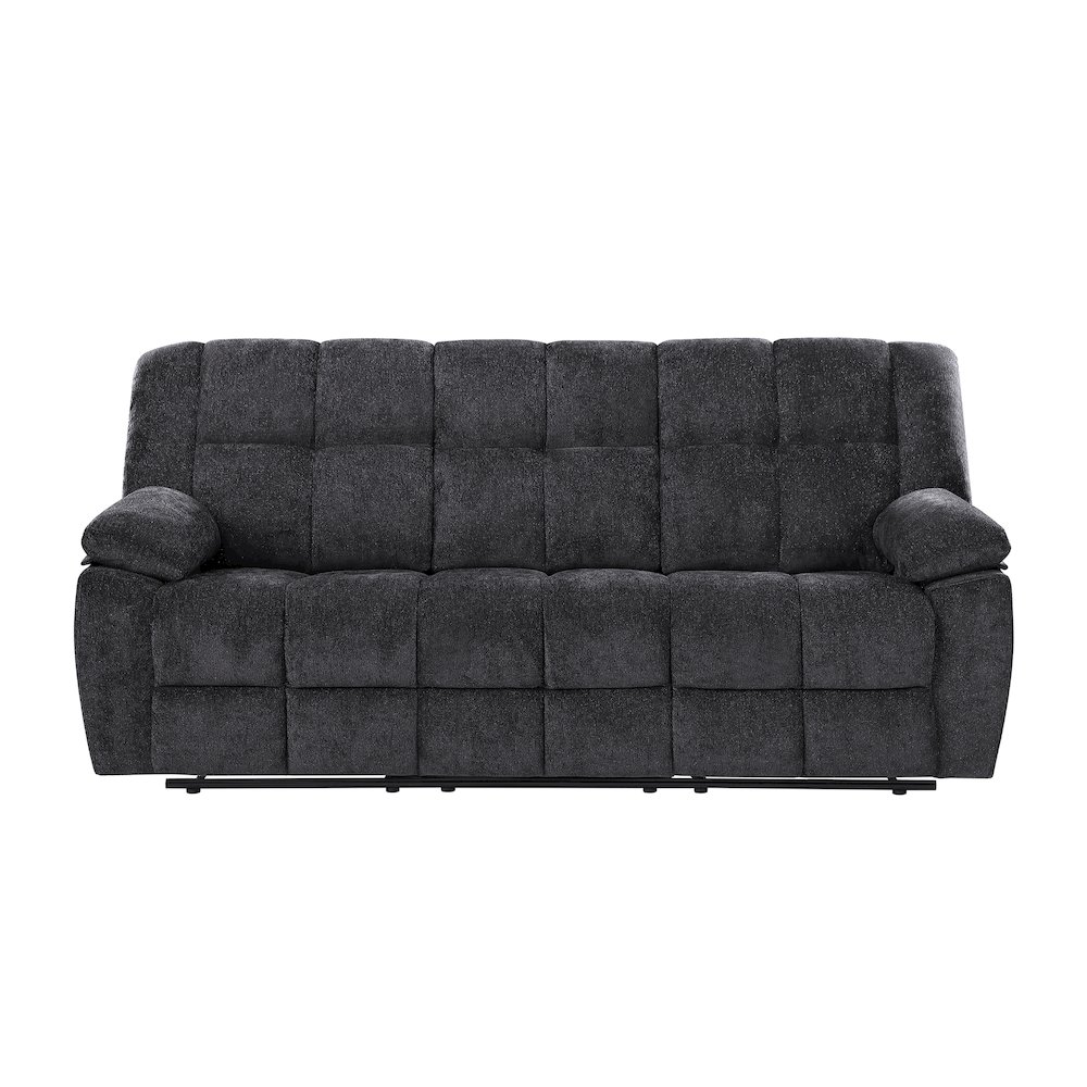 U6000 Black Reclining Sofa. Picture 1
