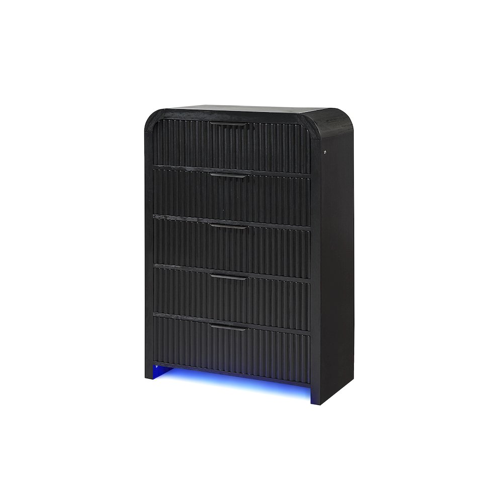 Beckett Wht/Blk Chest W/ Led. Picture 2