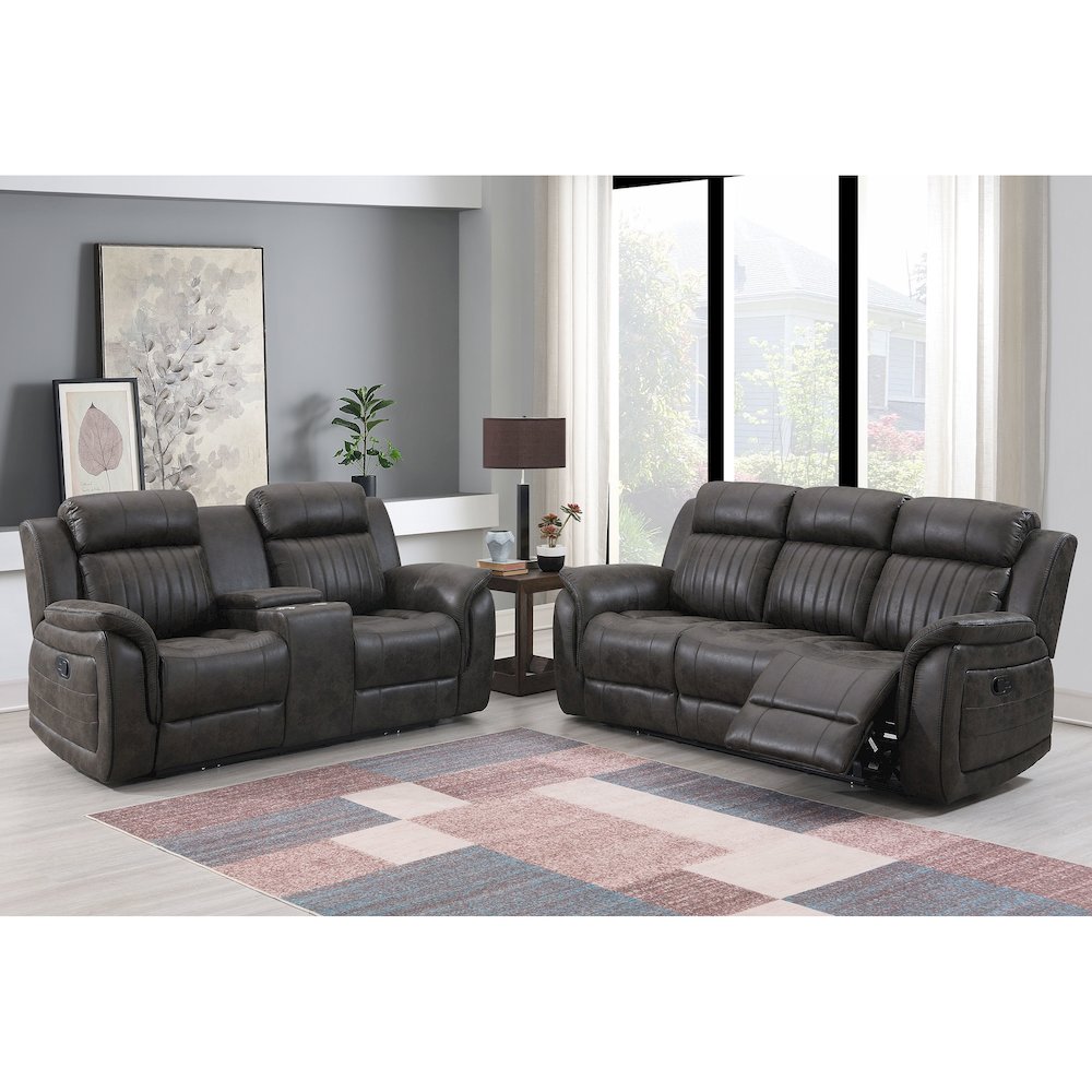 U8517 Grey Glider Recliner. Picture 4