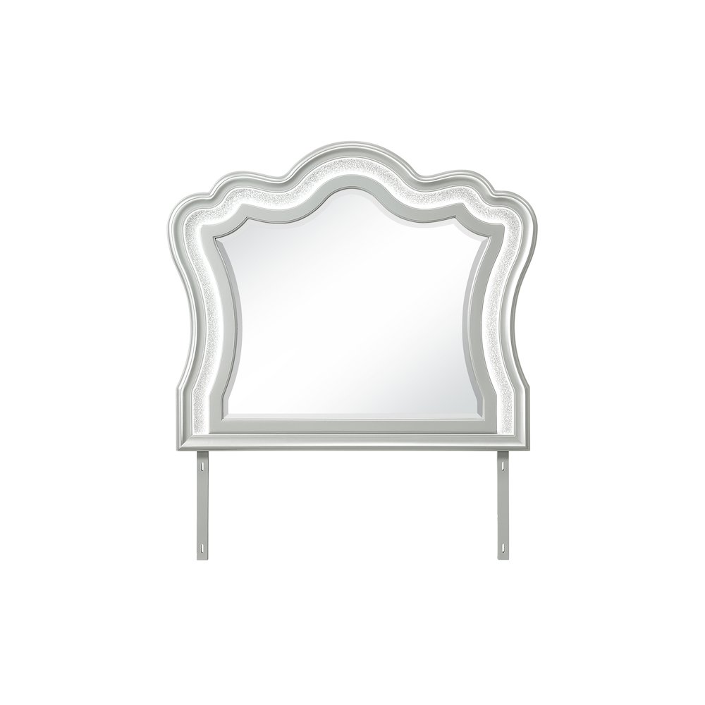 Aria Silver Mirror With Led. Picture 1