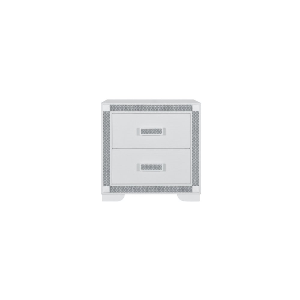 Soleil White Nightstand. Picture 1