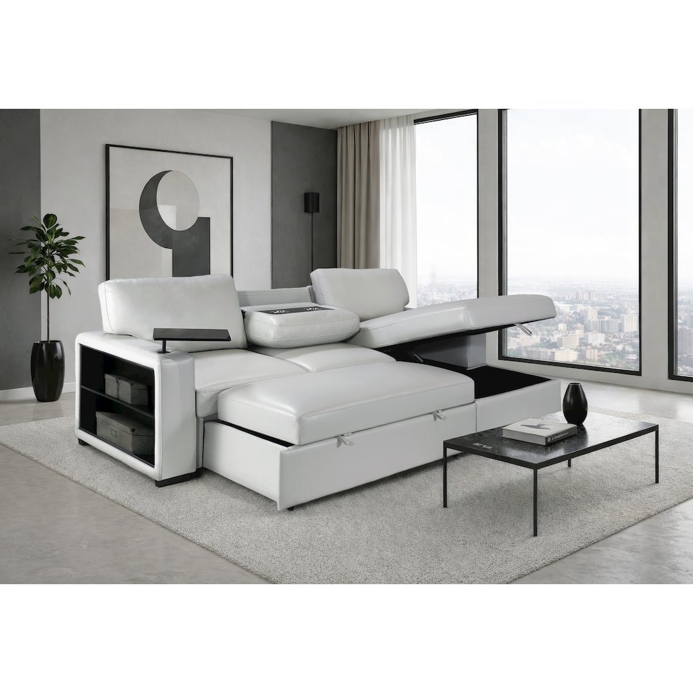 U0212 Blanche Silver Pull Out Sofa Bed. Picture 2