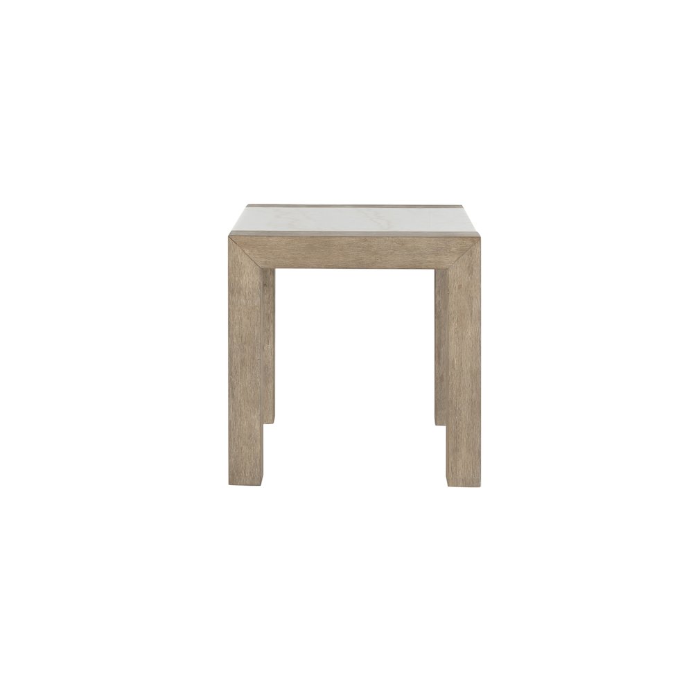 Contemporary End Table, Natural,White. Picture 3