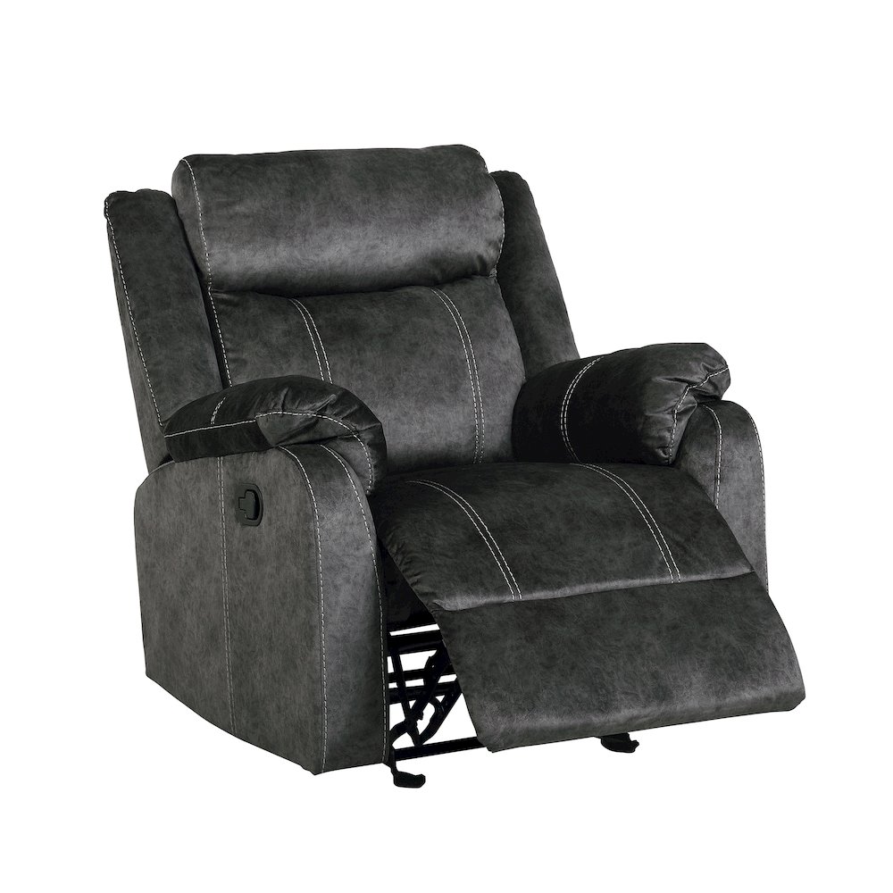Transitional Domino  Recliners, Granite. Picture 1