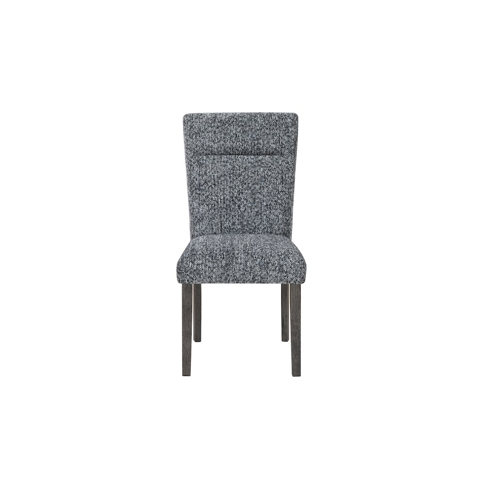D86 Grey Dining Chair With Brown Legs. Picture 1