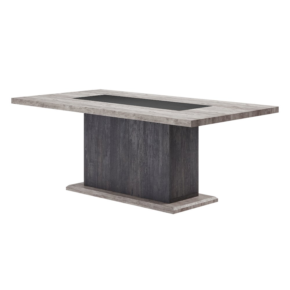 D8030 Dining Table With Storage Drawers And Storage Door. Picture 2