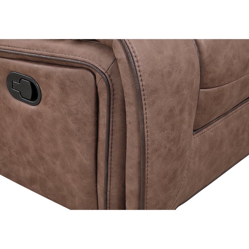 U2250 Brown Console Reclining Loveseat. Picture 3