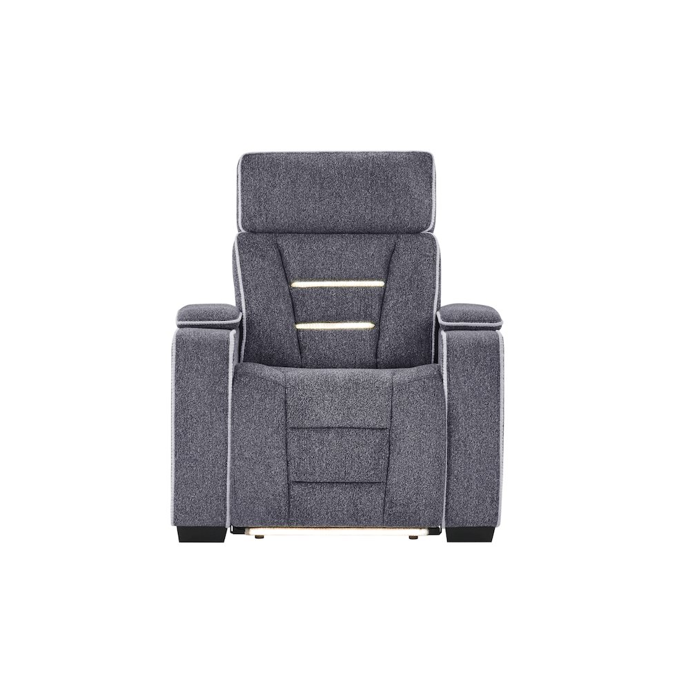 U1895 Grey P2 Recliner With Is And Led. Picture 1